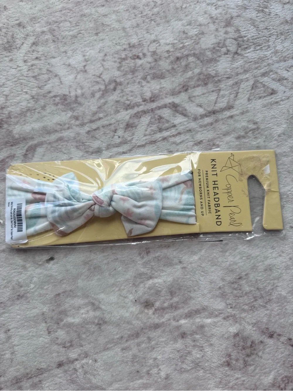 Copper Pearl infant baby girl mermaid print headband new